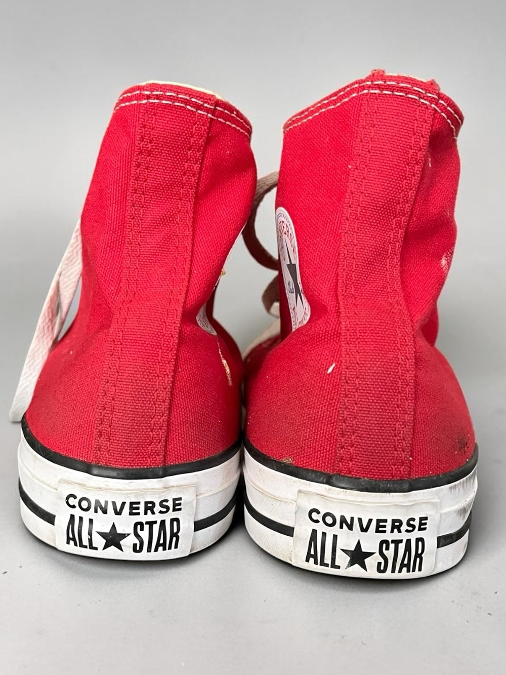 Converse Chuck Taylor All Star Red High Top Sneakers Size 8.5 - Picture 10 of 12